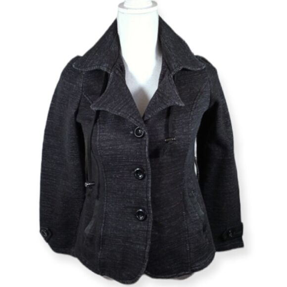 FULL TILT CHARCOAL HOODED COAT SZ.S EUC - Picture 1 of 6